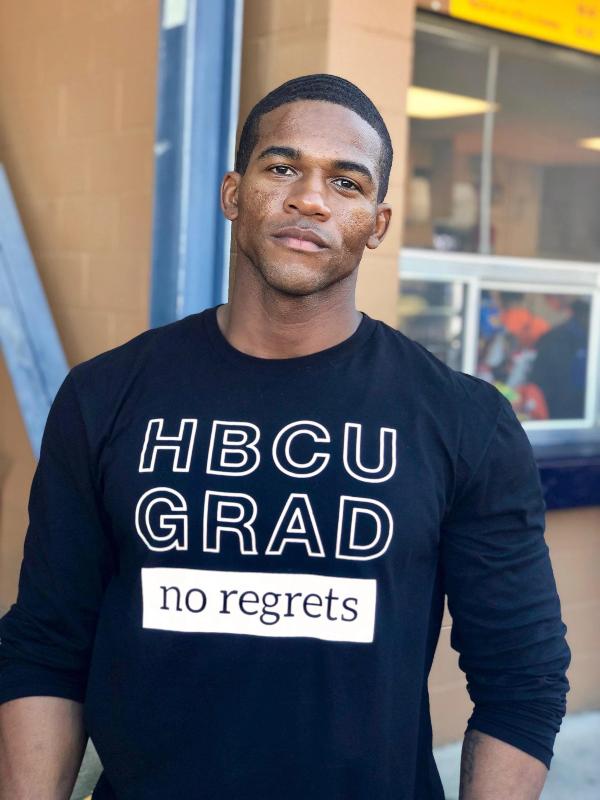 For the proud male HBCU graduate who wants the world to know he has "No Regrets" | Black and White