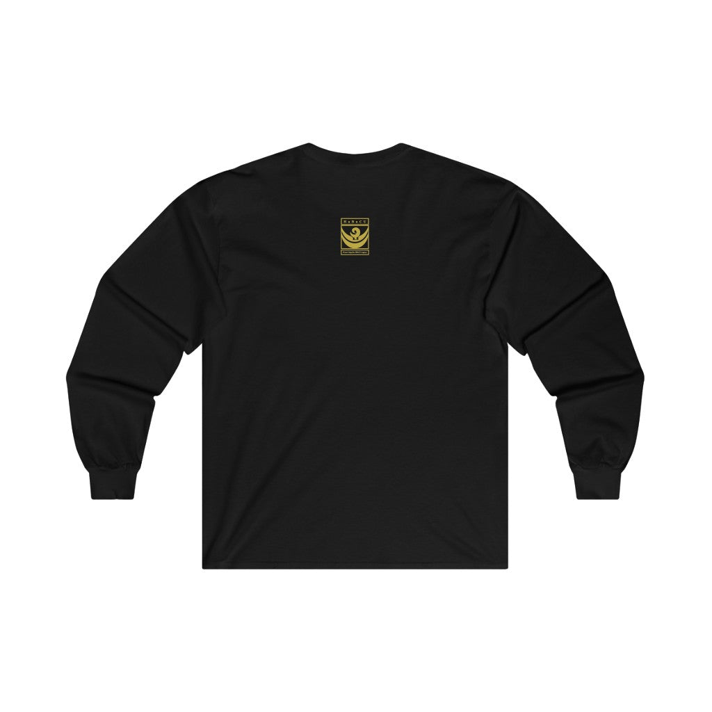 Men's Long Sleeve Tee | Black & Gold