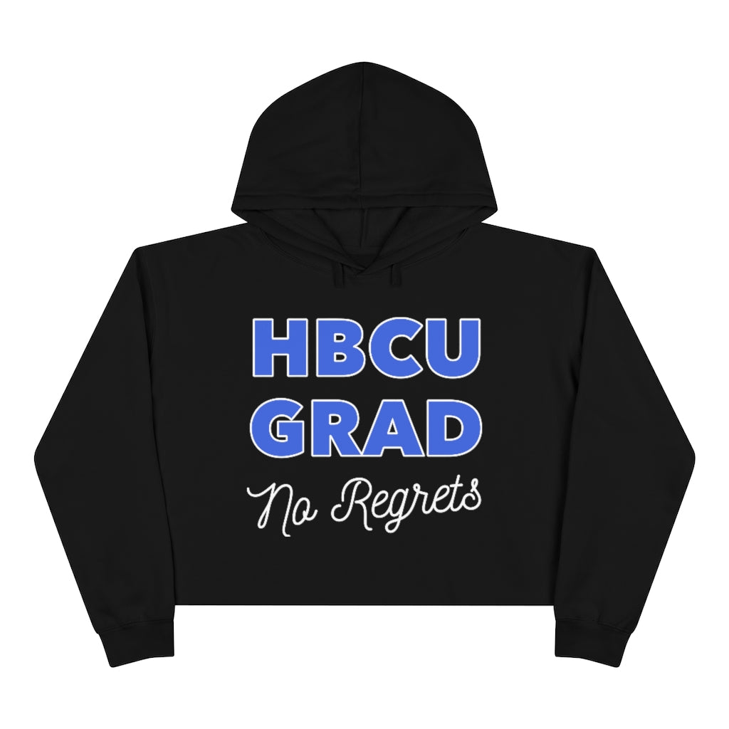 HBCU GRAD 'No Regrets' Crop Hoodie | Royal Blue