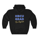 Load image into Gallery viewer, HBCU GRAD &#39;no regrets&#39; Pullover Hoodie | Royal Blue &amp; Gold
