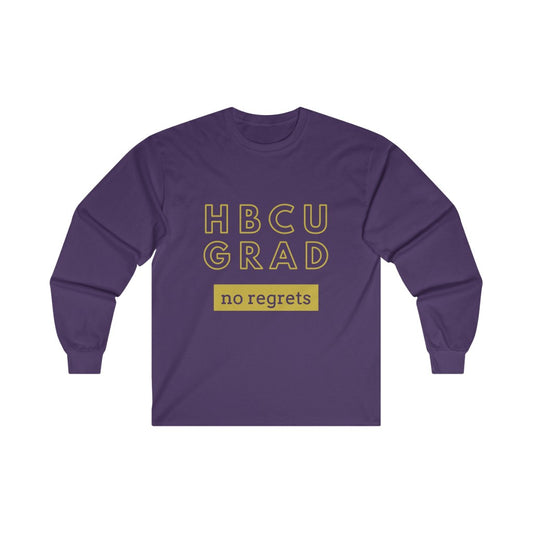 Men's Long Sleeve Tee | Purple & Gold