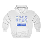 Load image into Gallery viewer, HBCU GRAD &#39;no regrets&#39;  Unisex Hoodie | Royal Blue
