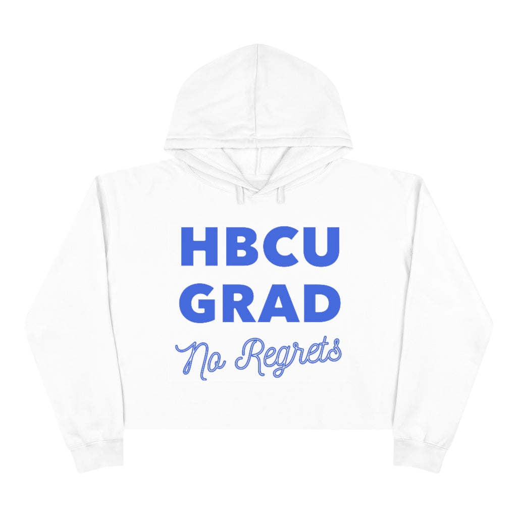 HBCU GRAD 'No Regrets' Crop Hoodie | Royal Blue
