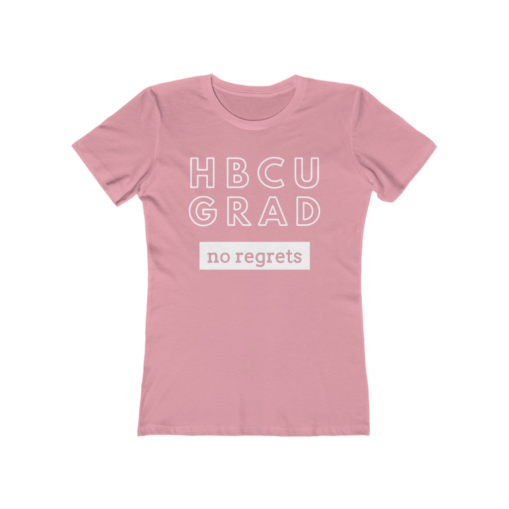 HBCU GRAD 'no regrets' | Ladies' The Boyfriend Tee