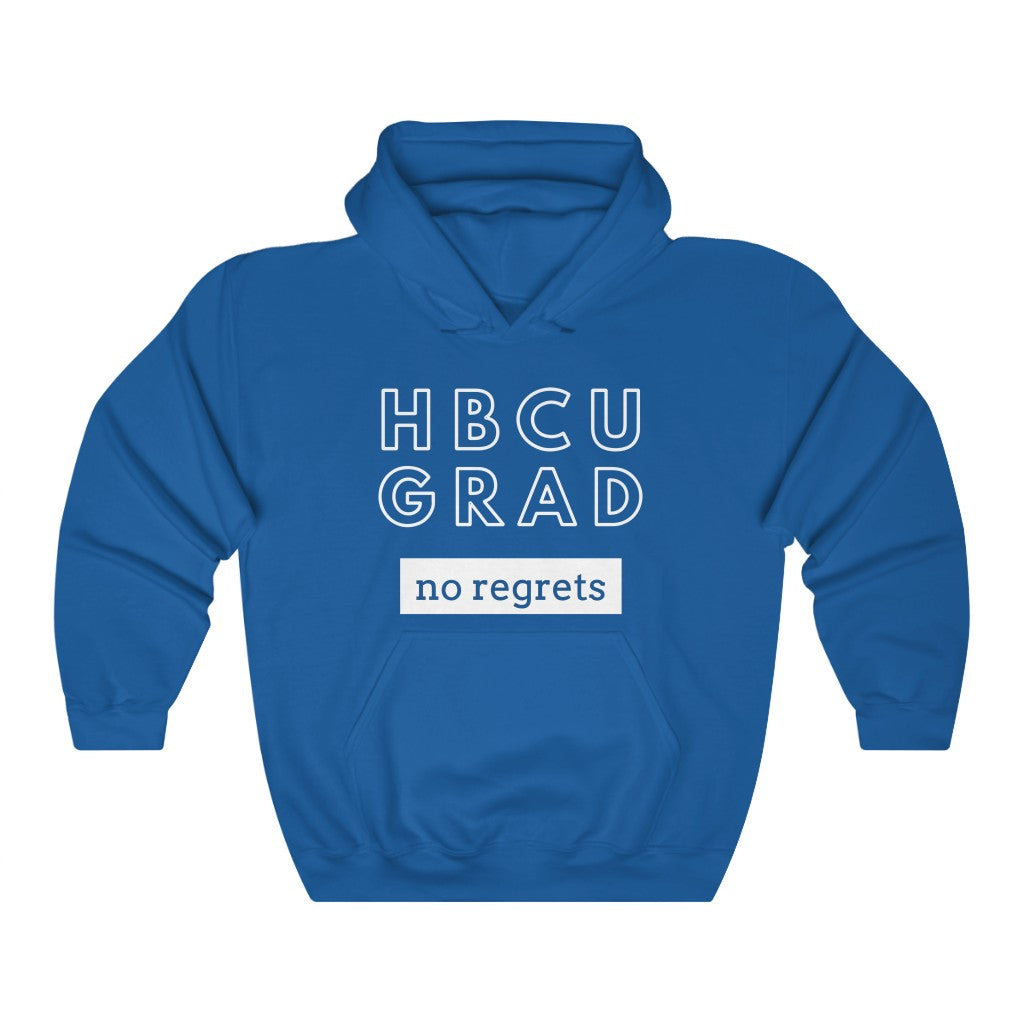HBCU GRAD 'no regrets'  Unisex Hoodie | Royal Blue