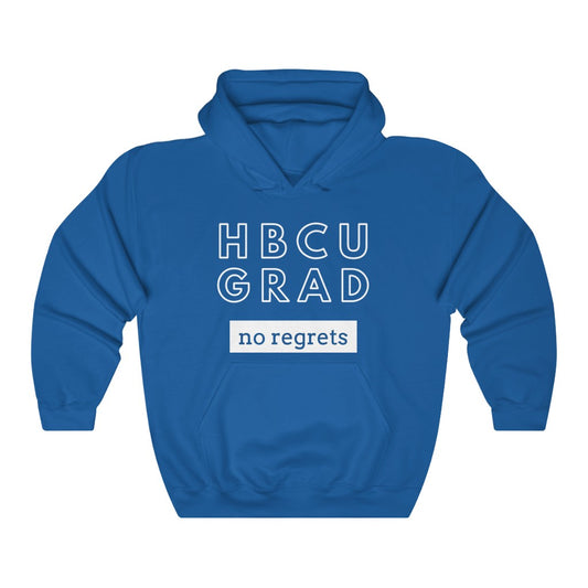 HBCU GRAD 'no regrets'  Unisex Hoodie | Royal Blue