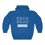Load image into Gallery viewer, HBCU GRAD &#39;no regrets&#39;  Unisex Hoodie | Royal Blue
