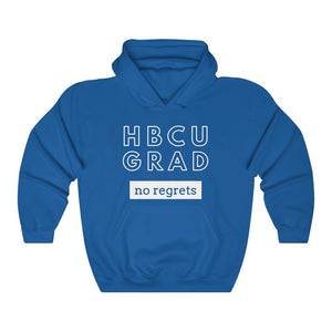 HBCU GRAD 'no regrets'  Unisex Hoodie | Royal Blue
