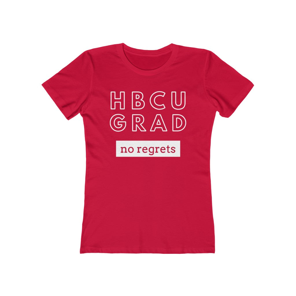 HBCU GRAD 'no regrets' | Ladies' The Boyfriend Tee