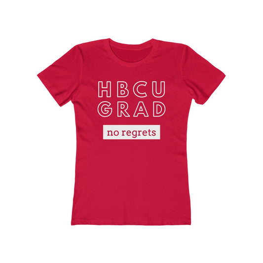 HBCU GRAD 'no regrets' | Ladies' The Boyfriend Tee