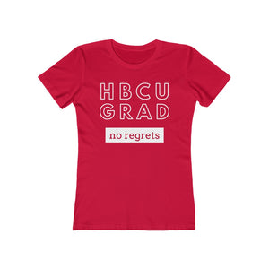 HBCU GRAD 'no regrets' | Ladies' The Boyfriend Tee