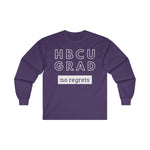 Load image into Gallery viewer, HBCU GRAD &#39;no regrets&#39;  Long Sleeve Tee
