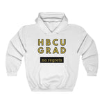 Load image into Gallery viewer, HBCU GRAD &#39;no regrets&#39; Pullover Hoodie | Black &amp; Gold
