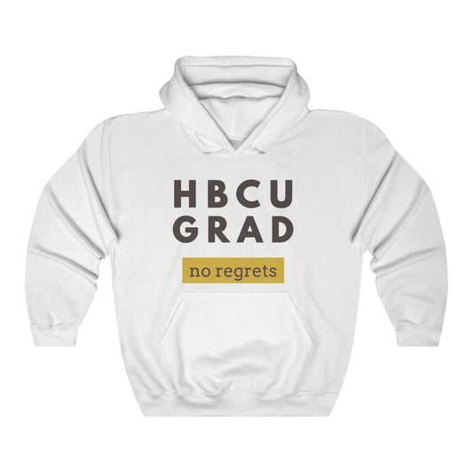HBCU GRAD 'no regrets' Pullover Hoodie | Brown & Gold