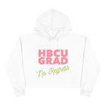 Load image into Gallery viewer, HBCU GRAD &#39;No Regrets&#39; Crop Hoodie | Pink &amp; Green
