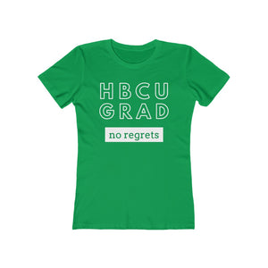HBCU GRAD 'no regrets' | Ladies' The Boyfriend Tee