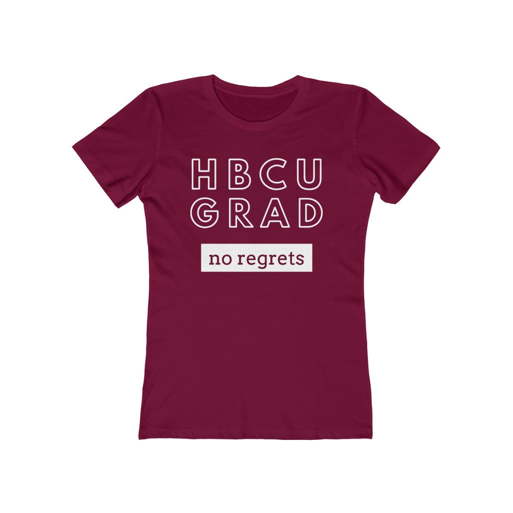 HBCU GRAD 'no regrets' | Ladies' The Boyfriend Tee
