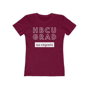 HBCU GRAD 'no regrets' | Ladies' The Boyfriend Tee