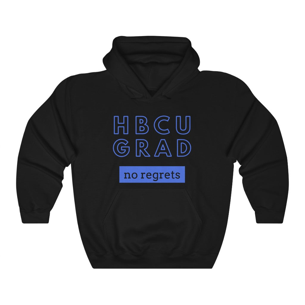 HBCU GRAD 'no regrets'  Unisex Hoodie | Royal Blue