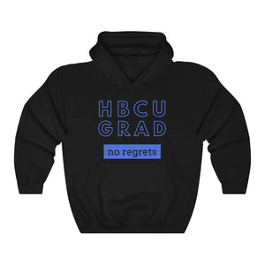 HBCU GRAD 'no regrets'  Unisex Hoodie | Royal Blue