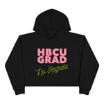Load image into Gallery viewer, HBCU GRAD &#39;No Regrets&#39; Crop Hoodie | Pink &amp; Green
