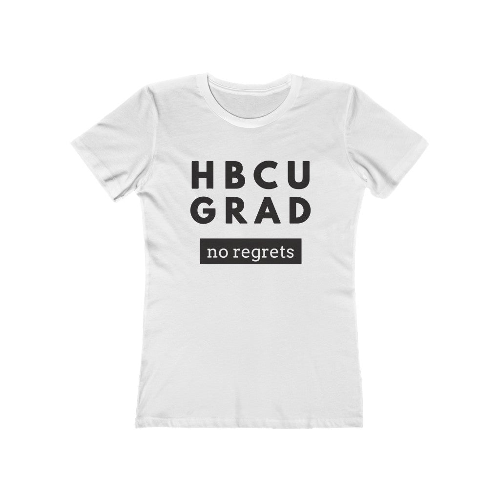 HBCU GRAD 'no regrets' | Ladies' The Boyfriend Tee