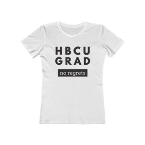 HBCU GRAD 'no regrets' | Ladies' The Boyfriend Tee