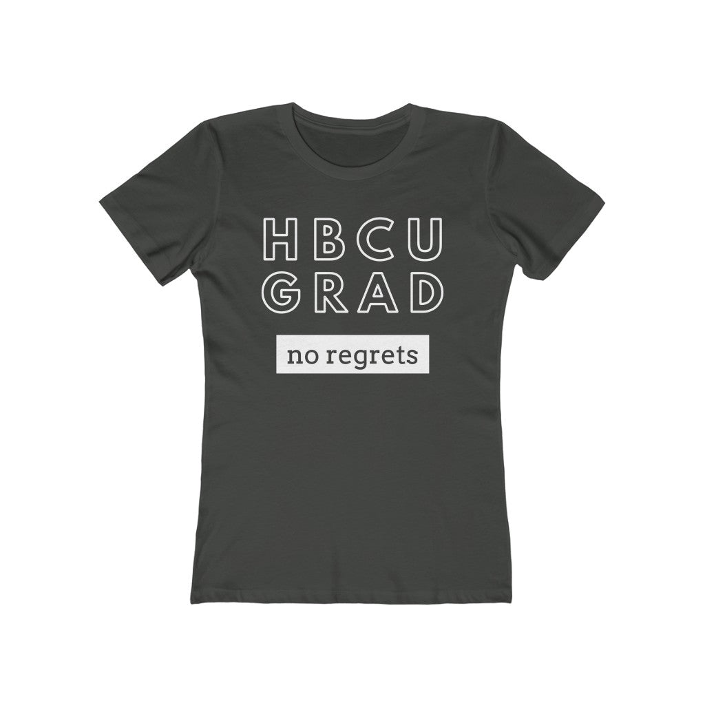 HBCU GRAD 'no regrets' | Ladies' The Boyfriend Tee