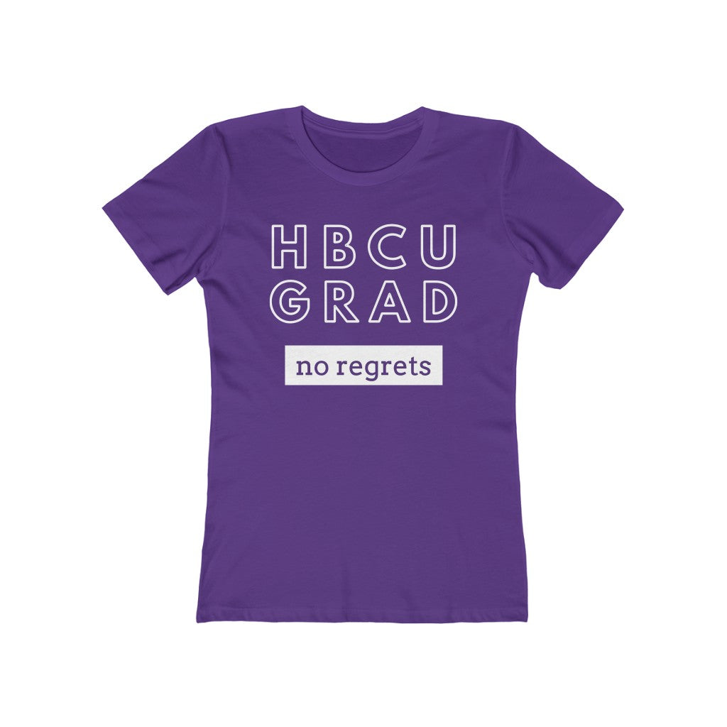 HBCU GRAD 'no regrets' | Ladies' The Boyfriend Tee